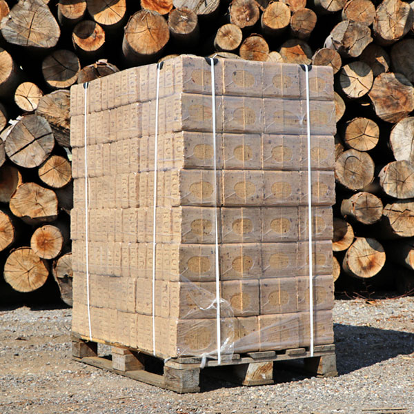 holzbriketts_eckig_palette.jpg RUF Holzbriketts 960 kg Palette – 96 × 10 kg – DIN EN ISO 17225-3 – „Unser Sparfuchs“ – Bild 1